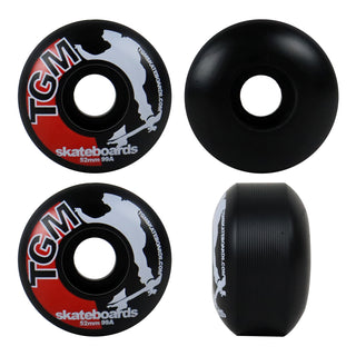 TGM Skateboard Wheels 52mm 99A Black