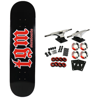 TGM Skateboards OG Goth Logo Skateboard Complete 8.0" x 31.75" Twin Black