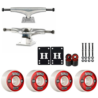 Thunder Skateboard Trucks 161 9.125" Kit Bones 52mm V4 OG White Wheels/Bearings/Hardware