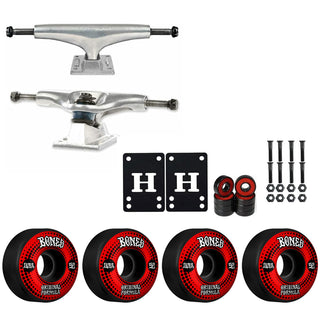 Thunder Skateboard Trucks 147 8.0" Kit Bones 52mm V4 OG Black Wheels/Bearings/Hardware