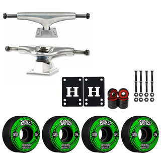 Thunder Skateboard Trucks 161 9.125" Kit Bones 54mm V4 OG Black Wheels/Bearings/Hardware