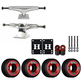 Thunder Skateboard Trucks 143 7.125" Kit Bones 52mm V5 OG Black Wheels/Bearings/Hardware