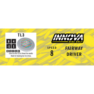 Innova Disc Golf Champion TL3 Fairway Driver 8/4/-1/1 Pink/Green 167 grams