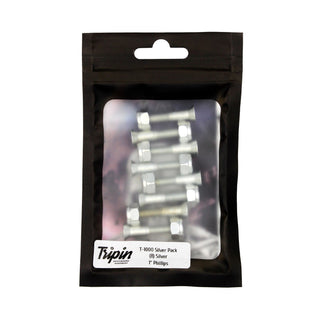 Tripin Skateboard Hardware 1" Phillips T-1000s Silver