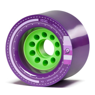 Orangatang Longboard Wheels Kegel Purple 80mm 83A with Loaded Jehu V2 Bearings