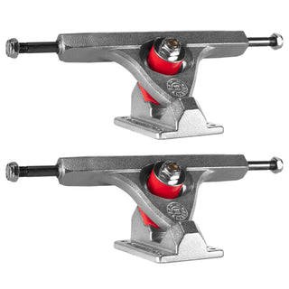 Caliber Longboard Trucks Version III 9" 44 degree Shim Raked Silver (Pair)