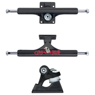 Slappy Skateboard Trucks Curb Killer II Hollow Inverted Matte Black 10"