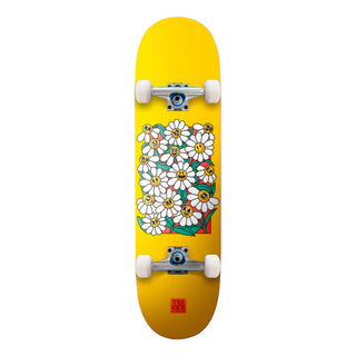Tricks Skateboard Complete Floral Midi Yellow 7.75" x 29.5"