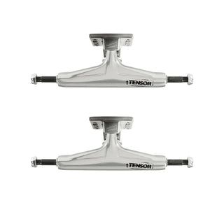 Tensor Trucks Aluminum Stencil Mirror Raw/Black Fade 5.5 (8.25" Axle)
