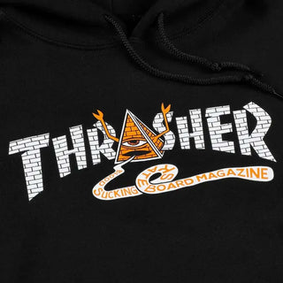 Thrasher Skateboard Hoody Toy Machine Pyramid Black