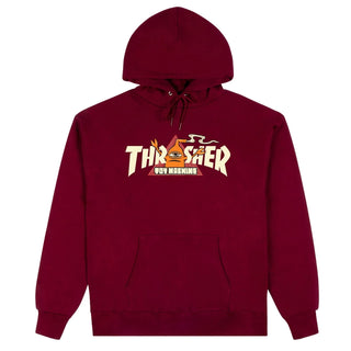 Thrasher Skateboard Hoody Toy Machine Vortex Maroon