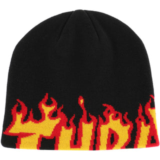 Thrasher Magazine Skateboard Beanie Flame Skully Black