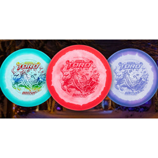 Innova Disc Golf Halo Star Holiday 2024 Toro Midrange Disc 4/2/1/3 Lime White/Olive 168 grams