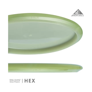Axiom Disc Golf Total Eclipse Glow Hex Midrange 5/5/-1/1 Green Glow Plate/Green Glow Rim 176 grams