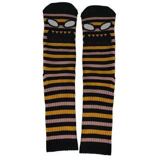 Toy Machine Skateboards Socks Monster Face Mini Stripes Black