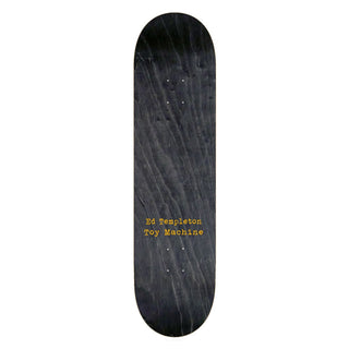 Toy Machine Skateboard Deck Ed Templeton Charred Cross Black Stain 8.25"