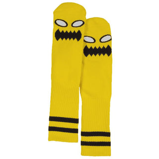 Toy Machine Skateboards Socks Monster Face Yellow