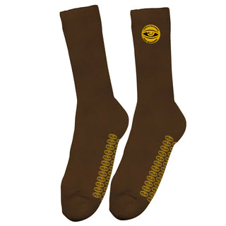 Toy Machine Skateboards Socks Always Watching Grip Brown