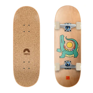 Tricks Kids Skateboard Complete Crocodile Cork Top 7.87" x 24.21"