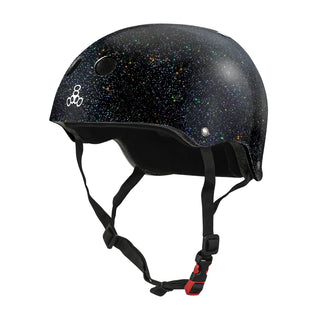 Triple 8 Skateboard Helmet Certified Sweatsaver Black Glitter Size L/XL