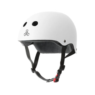 Triple 8 Skateboard Helmet Certified Sweatsaver White Matte Size L/XL