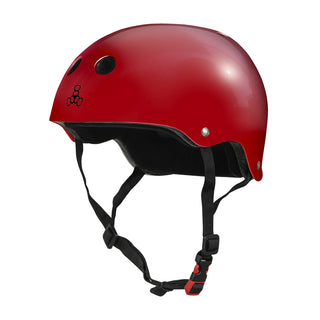 Triple 8 Skateboard Helmet Certified Sweatsaver Scarlet Red Glossy Size L/XL