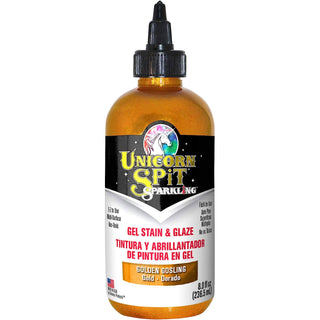 Unicorn Spit Concentrated Gel Stain and Glaze Sparkling Golden Gosling 8.0 Fl Oz
