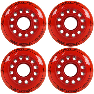 Labeda Roller Hockey Wheels - Union 72mm 76A Red (4-Pack)