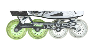 Labeda Roller Hockey Wheels - Union 76/80 HiLo X-Soft White/Green (8-Pack)