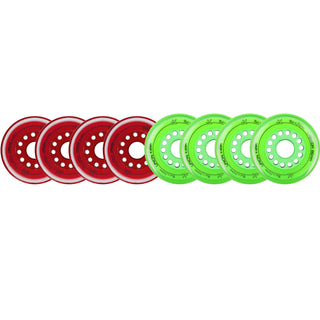 Labeda Roller Hockey Wheels - Union 76/80 Hilo 76A Red/Green (8-Pack)