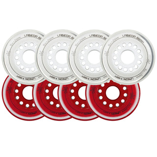 Labeda Roller Hockey Wheels - Union 76/80 HiLo 76A Red/White (8-Pack)