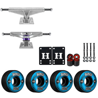 Venture Skateboard Trucks 8.5" Kit Bones 53mm V4 OG Black Wheels/Bearings/Hardware