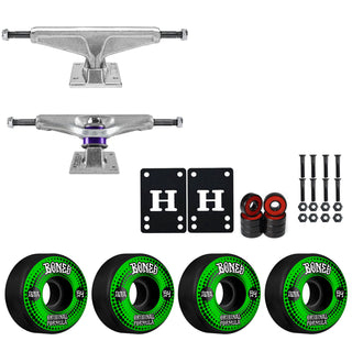 Venture Skateboard Trucks 8.5" Kit Bones 54mm V4 OG Black Wheels/Bearings/Hardware