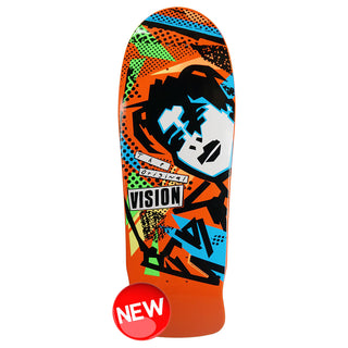 Vision Skateboard Deck Gonz Modern Concave Orange 10" x 30.25" Old School