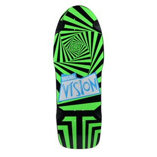 Vision Skateboard Deck Original Black/Green 10" x 30" Old School