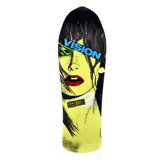 Vision Skateboard Deck Aggressor 2 Black Stain 10.25" x 30.5" Old School