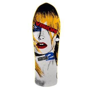 Vision Skateboard Deck Aggressor 2 Yellow 10.25" x 30.5" Old School