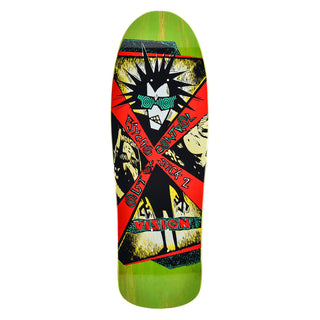 Vision Skateboard Deck Psycho Stick 2 Lime Stain 10" x 31.75" Old School