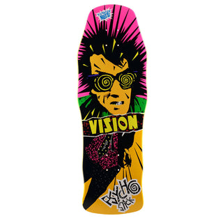 Vision Skateboard Deck Psycho Stick Yellow 10" x 30" Old School
