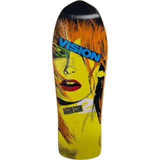 Vision Skateboard Deck Aggressor 2 Concave Orange Stain 10" x 30.25" Old School