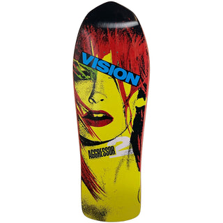 Vision Skateboard Deck Aggressor 2 Concave Red Stain 10" x 30.25" Old School