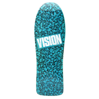 Vision Skateboard Deck Punk Skull Modern Concave Turquoise/White 10" x 30.5" Old School