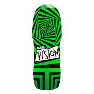 Vision Skateboard Deck Original Modern Concave Black/Green 10" x 29.75" Old School