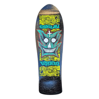 Vision Skateboard Deck Crackle Grigley III Limited Black/White 9.75" x 31" Old School