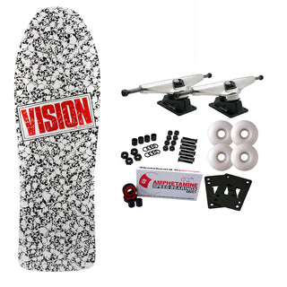 Vision Skateboard Complete Punk Skull White 10" x 30" Old School