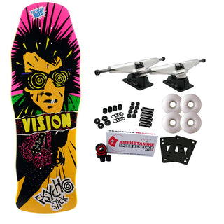 Vision Skateboard Complete Psycho Stick Yellow 10" x 30" Old School