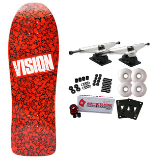 Vision Skateboard Complete Punk Skull Modern Concave Red/White 10" x 30.5" Old School
