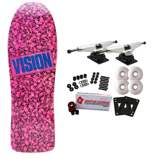 Vision Skateboard Complete Punk Skull Modern Concave Pink/Blue 10" x 30.5" Old School