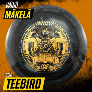Innova Disc Golf Team Champion Series Vaino Makela Star Teebird 7/5/0/2 Mango Swirl/Pink 173 grams