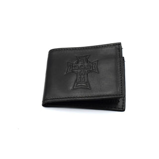 Dogtown Skateboard Wallet Vintage Cross Leather Billfold Black